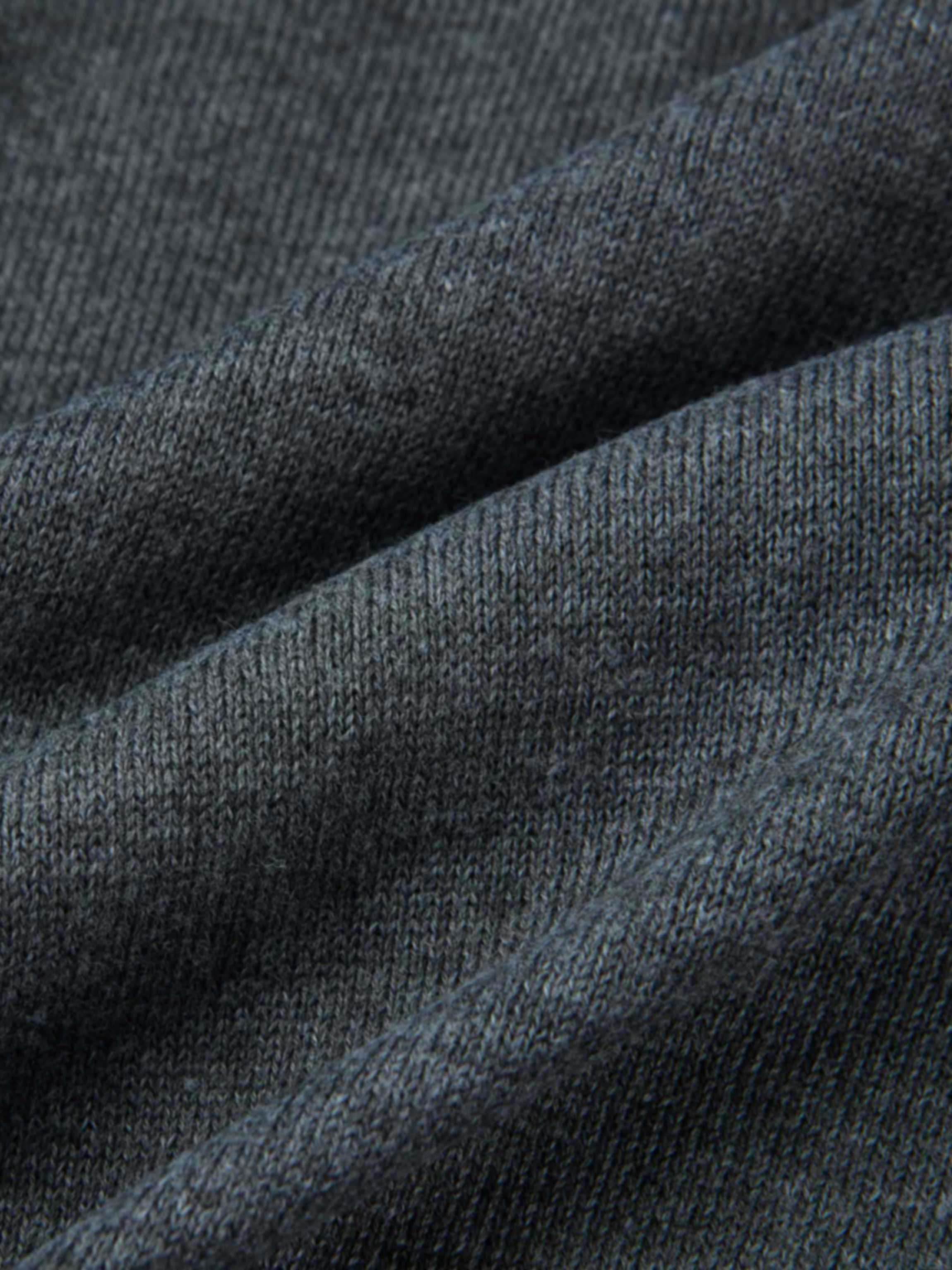 Eyelet Knit Trim Cardigan - Grey