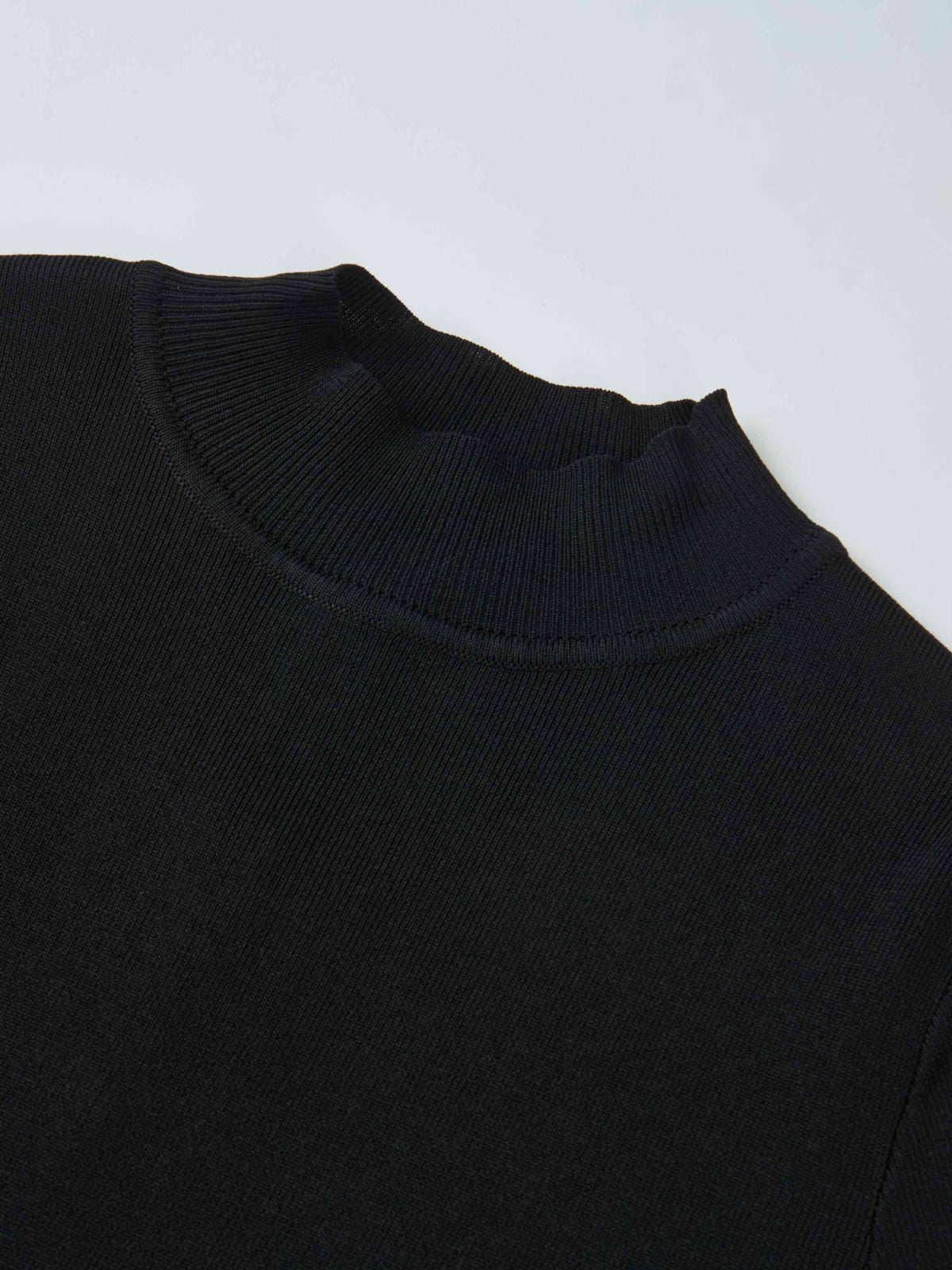 Side Buckle Knit Dress - Black