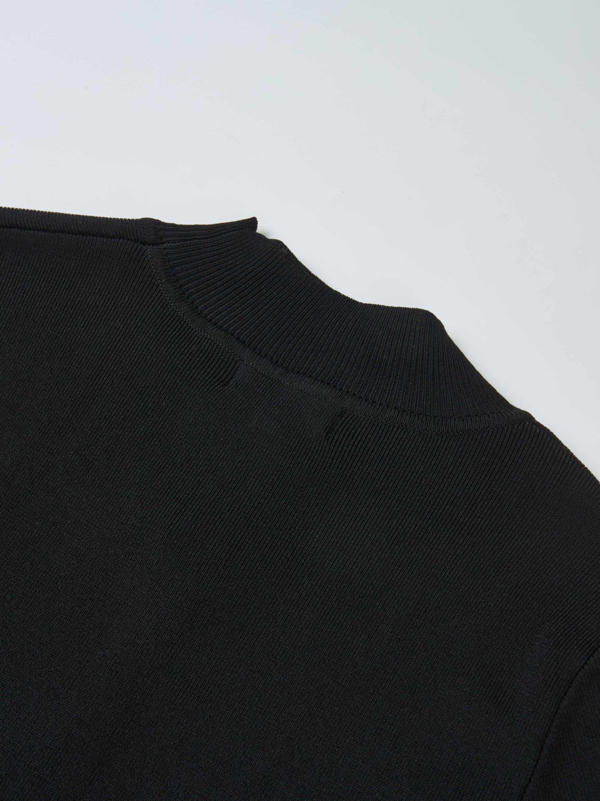 Side Buckle Knit Dress - Black