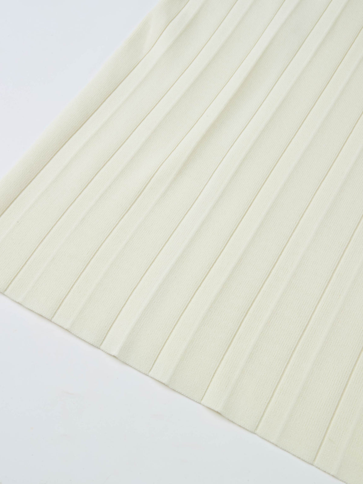 Side Buckle Knit Dress - Cream