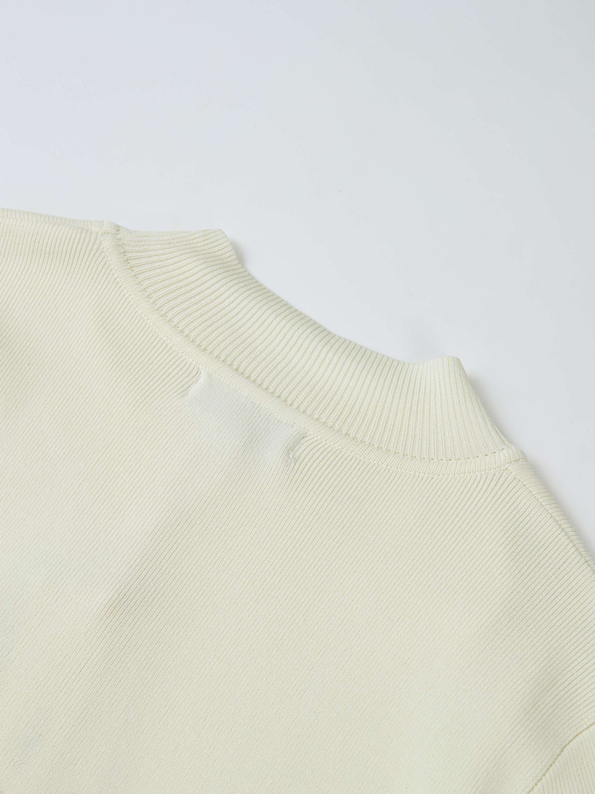 Side Buckle Knit Dress - Cream