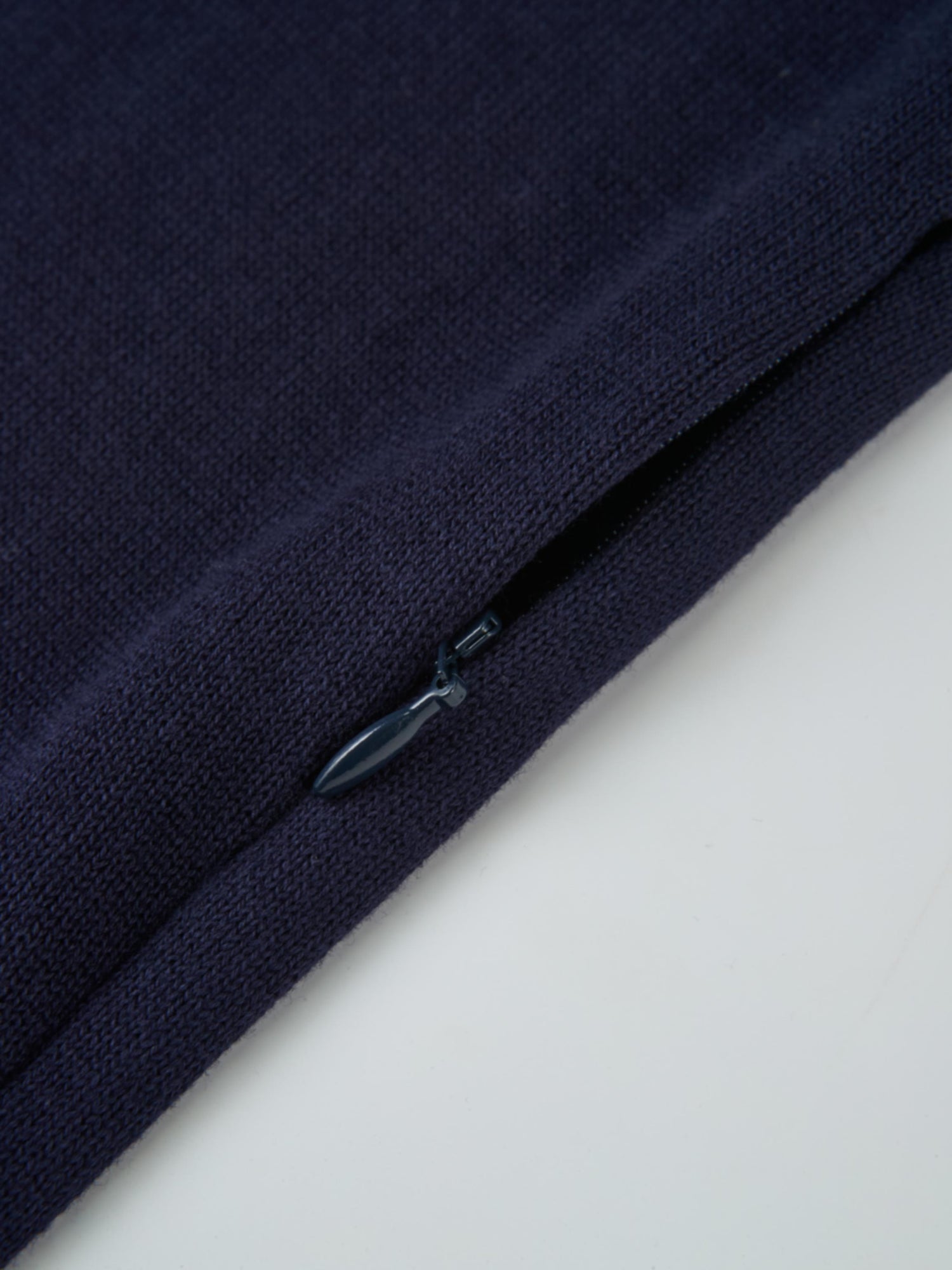 Knit Polo Top Pleat Dress - Solid Navy