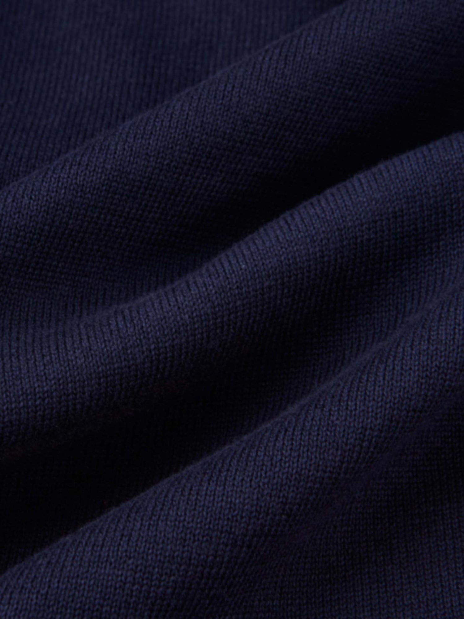 Knit Polo Top Pleat Dress - Solid Navy
