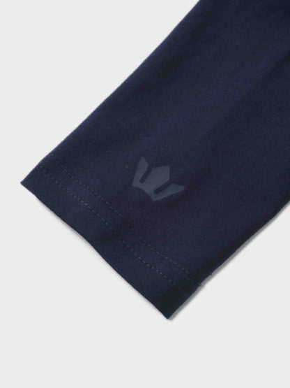 Cropped Boxy Tee-Navy