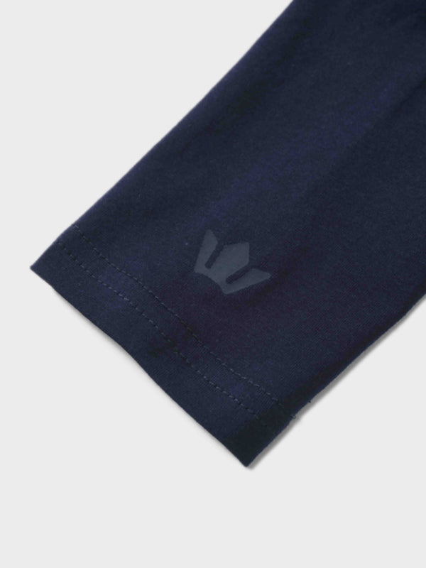 Cropped Boxy Tee-Navy