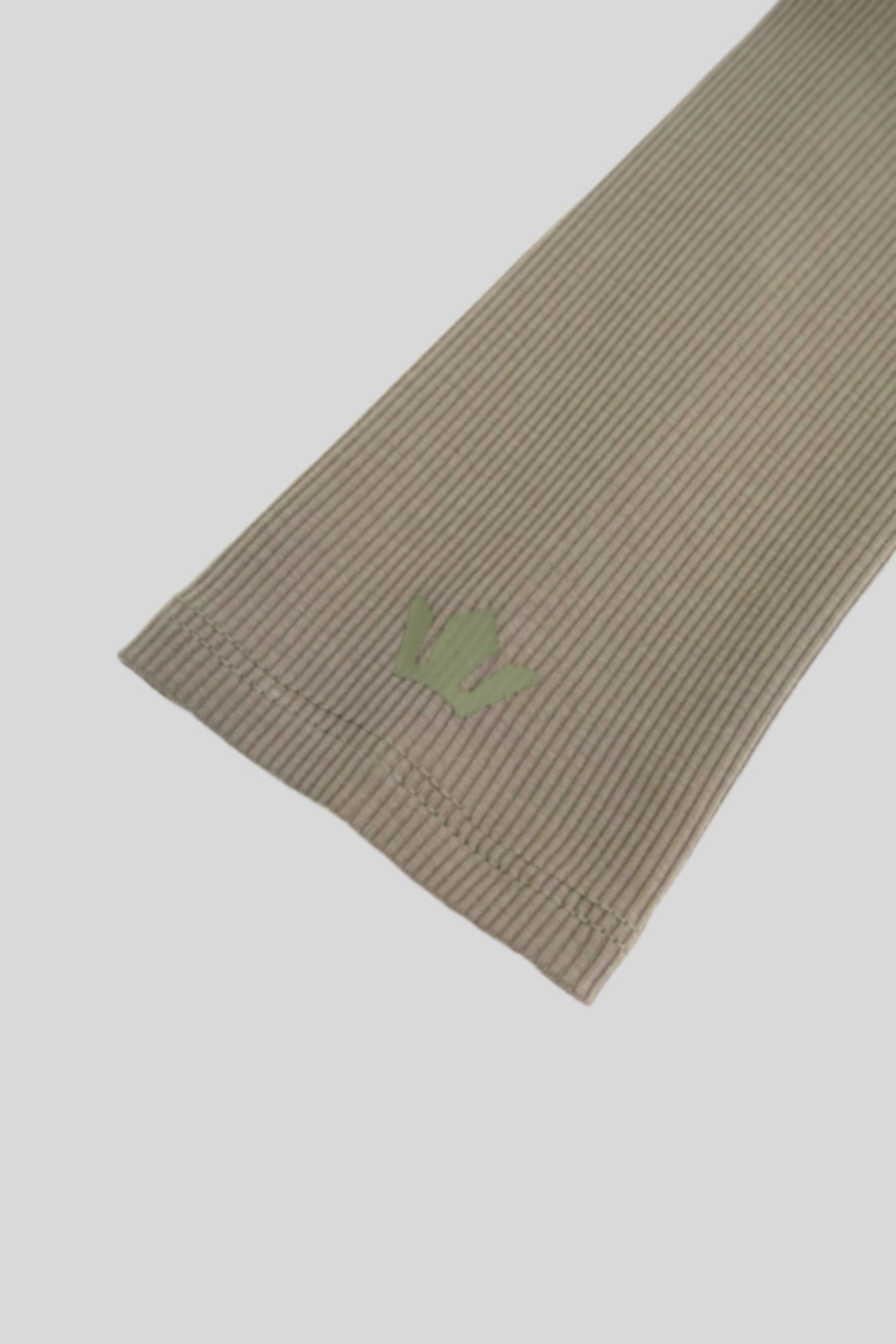 Ribbed Half Zip Hoodie Tee-Camouflage Green