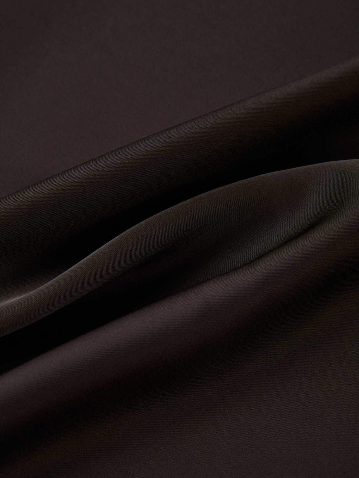 Solid Faux Satin Slip Skirt -  Rich Brown
