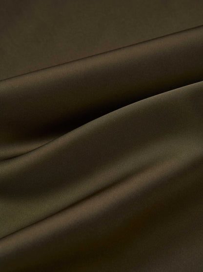 Solid Satin Slip Skirt-Simply Olive