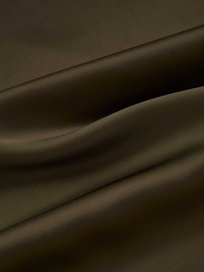 Solid Satin Slip Skirt-Simply Olive