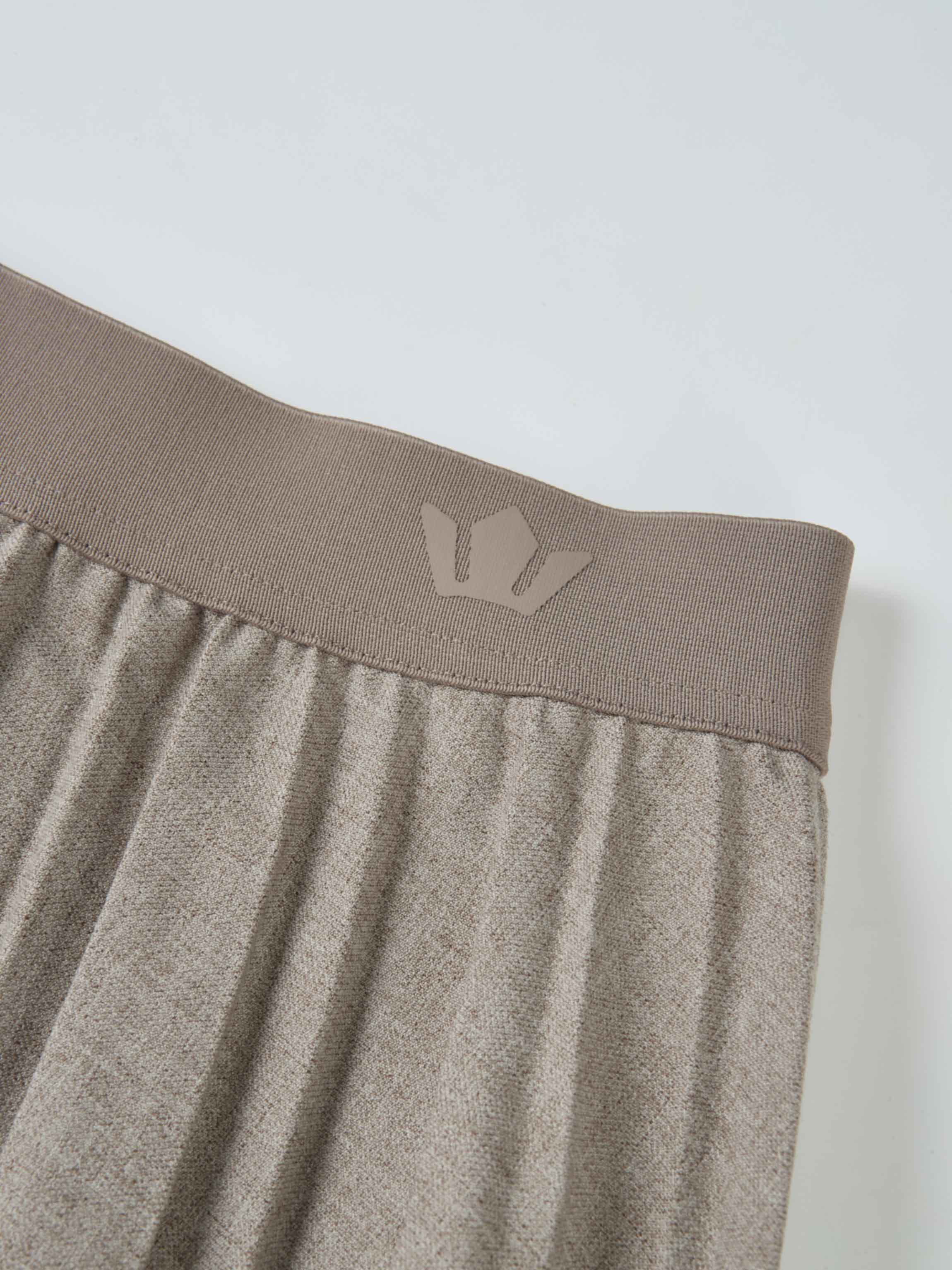 Marni Pleated Skirt 36"- Heathered Taupe