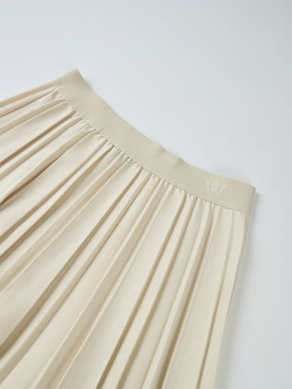 Marni Pleated Skirt 36"- Cream