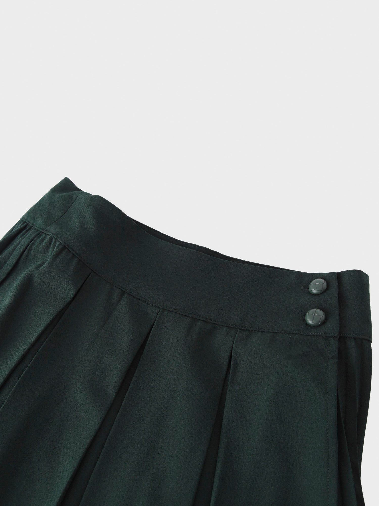 Crossover Mix Pleat Skirt-Green