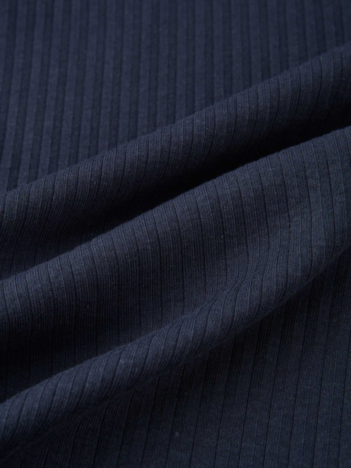 Ribbed Mock Neck Turtleneck - Navy