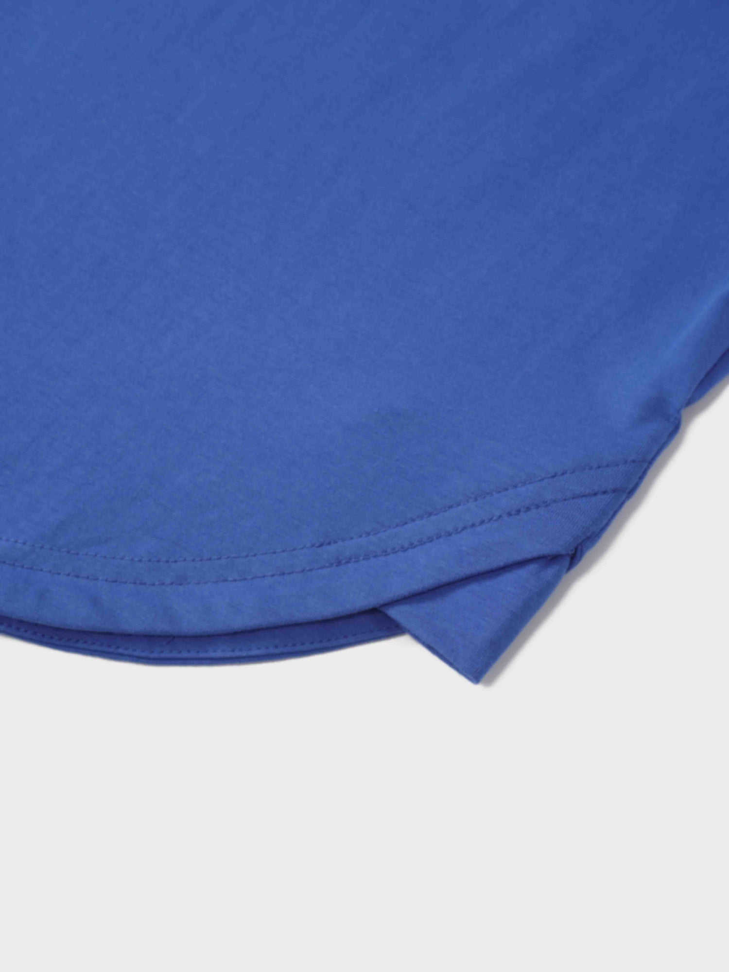 Oversized Rounded Hem T-Shirt-Cobalt Blue
