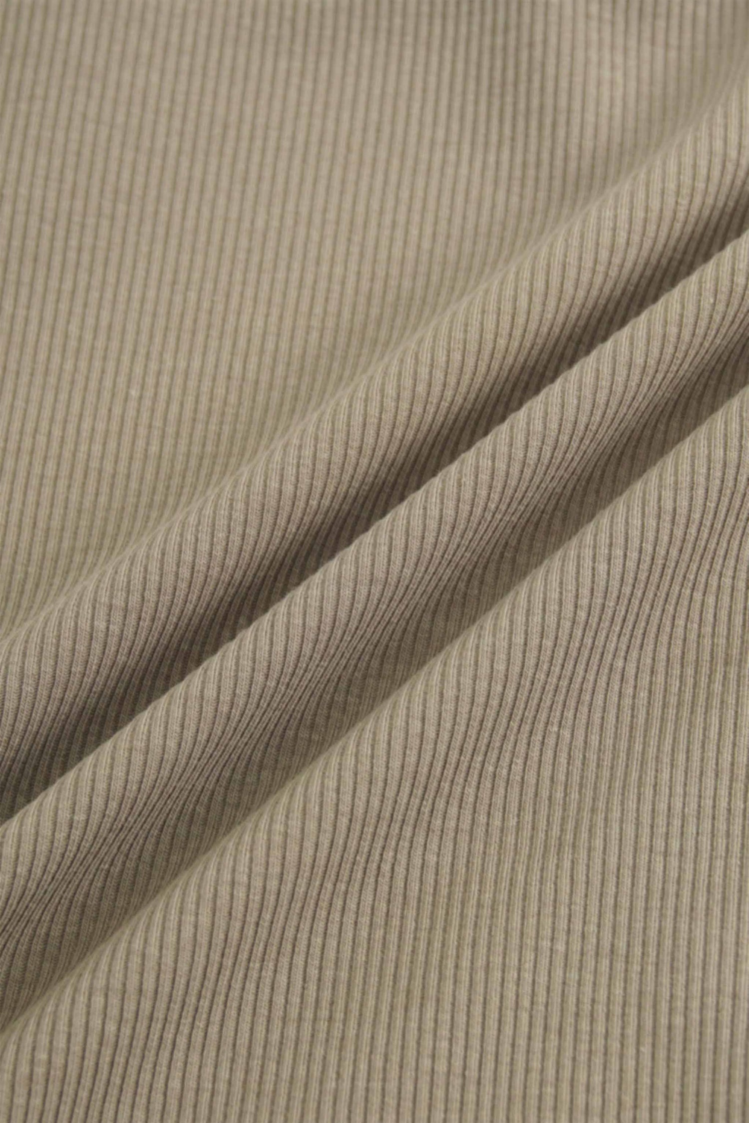 Ribbed Half Zip Hoodie Tee-Camouflage Green