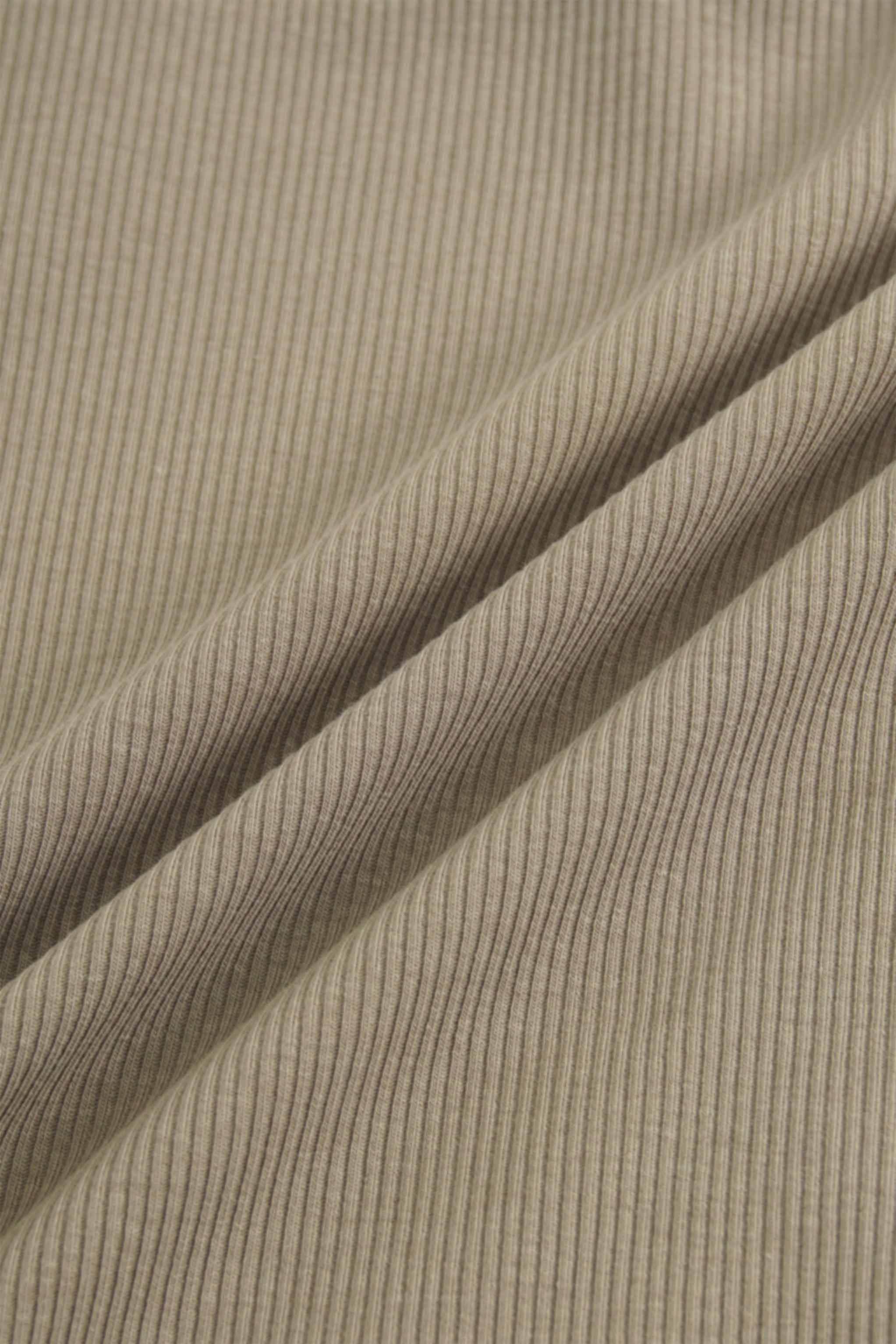 Ribbed Half Zip Hoodie Tee-Camouflage Green