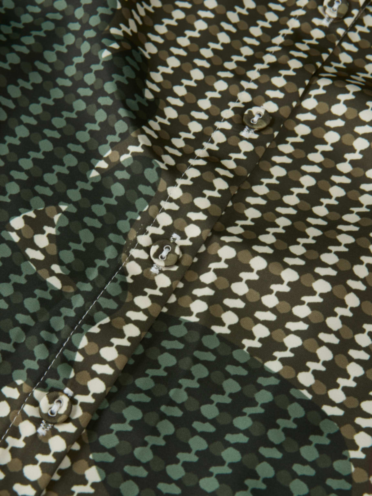 Button Down Collared Blouse - Olive Floral