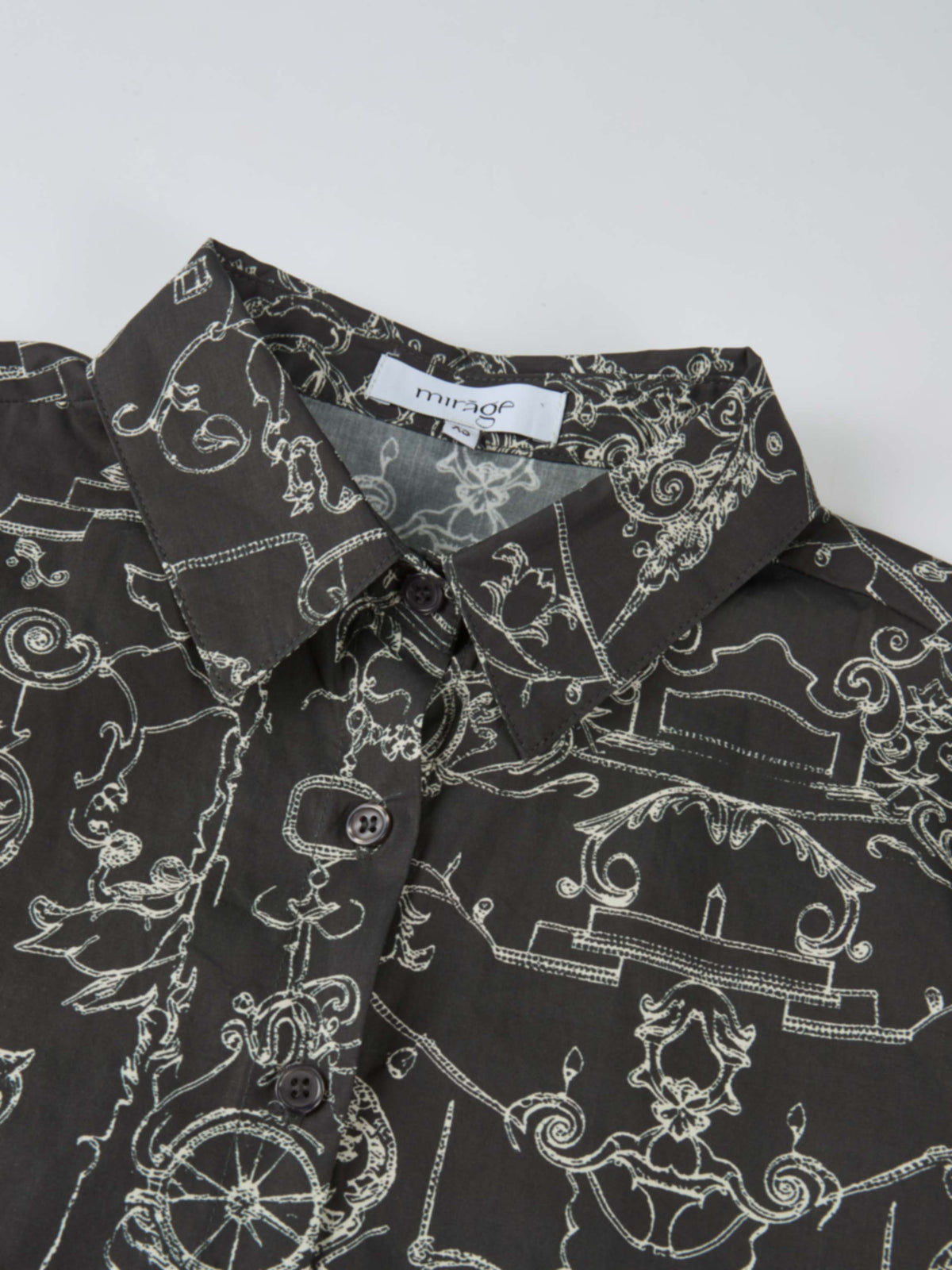 Printed Blouse - Grey