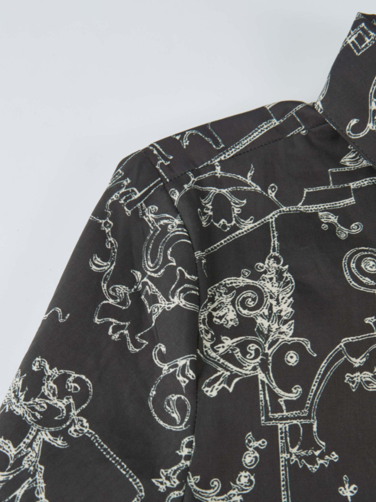 Printed Blouse - Grey