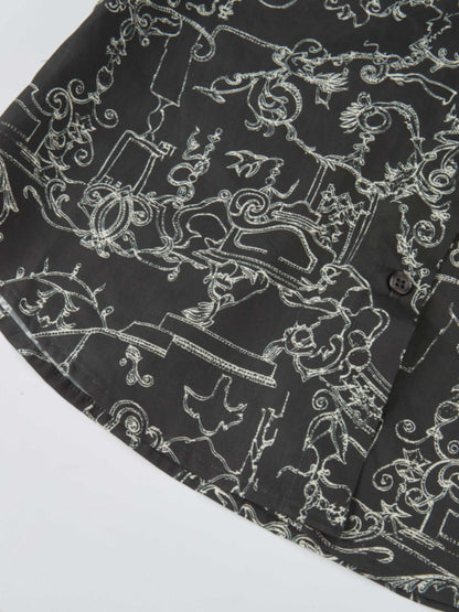 Printed Blouse - Grey