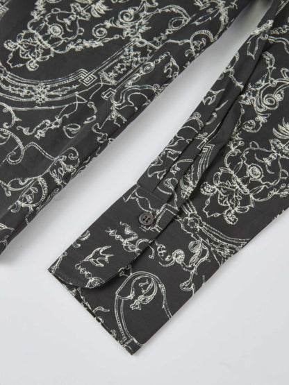Printed Blouse - Grey