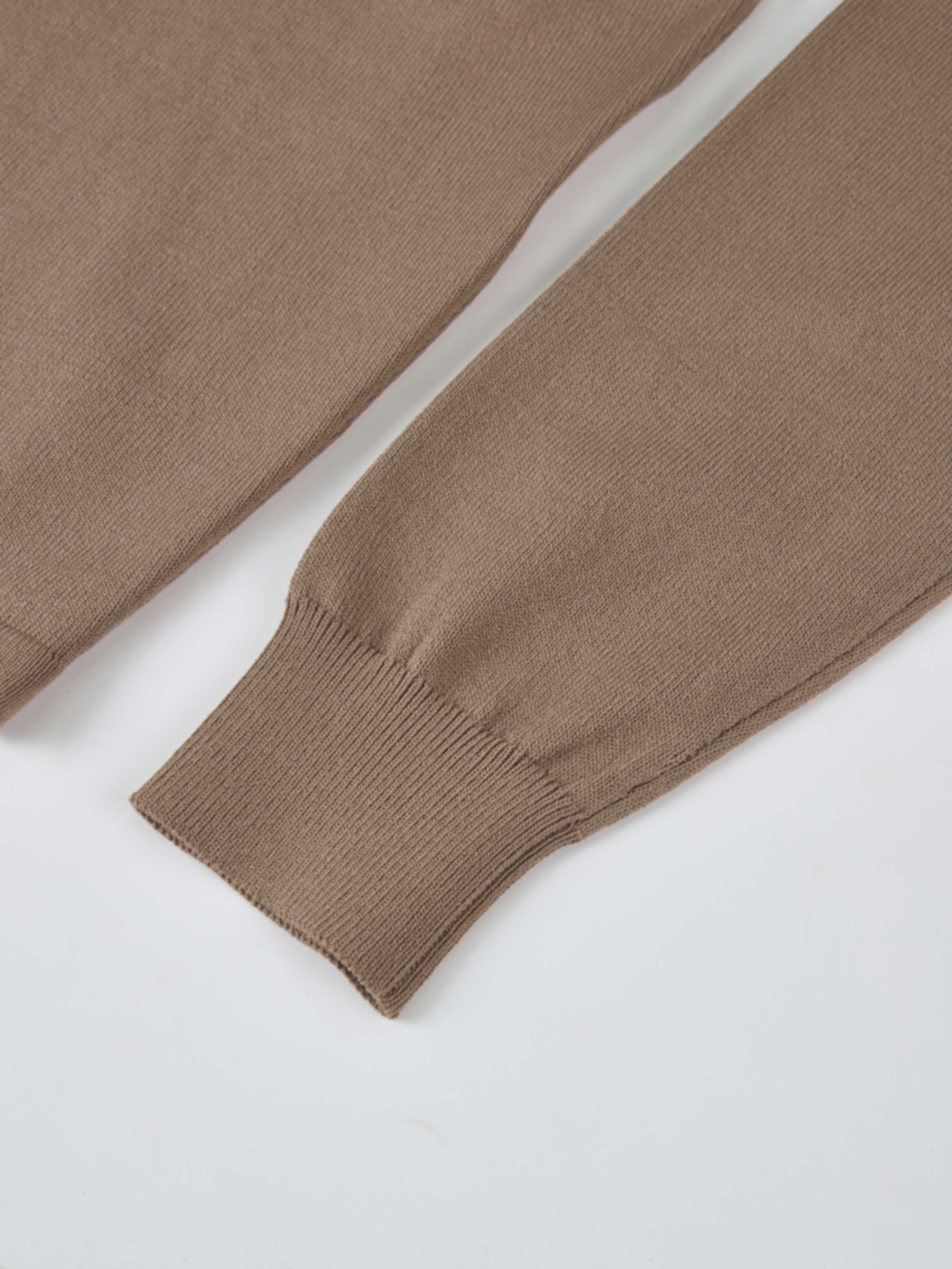 Shoulder Detail Turtleneck - Warm Taupe