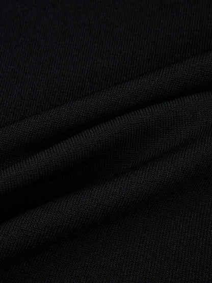 Shoulder Detail Turtleneck - Black