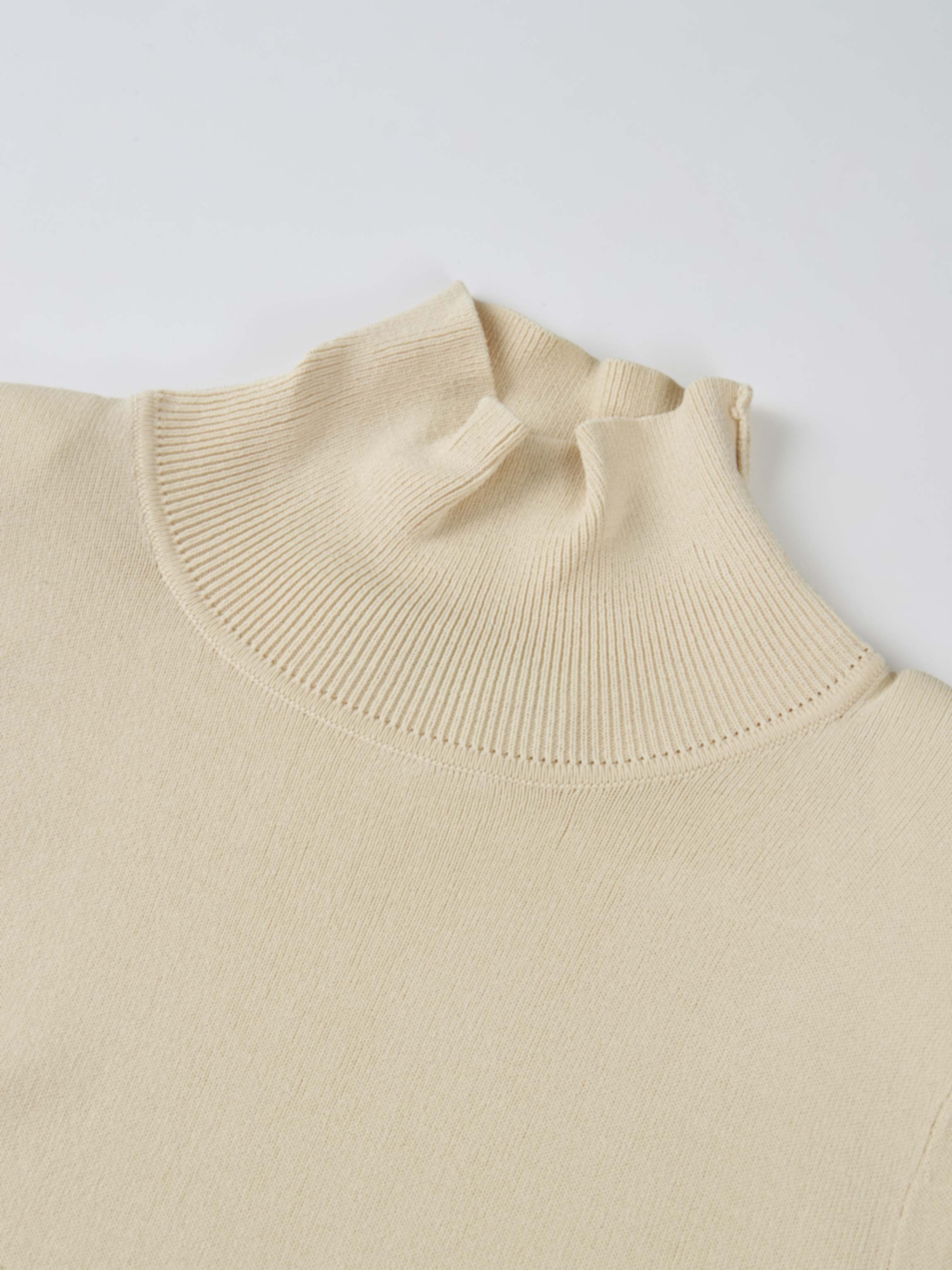 Shoulder Detail Turtleneck - Cream