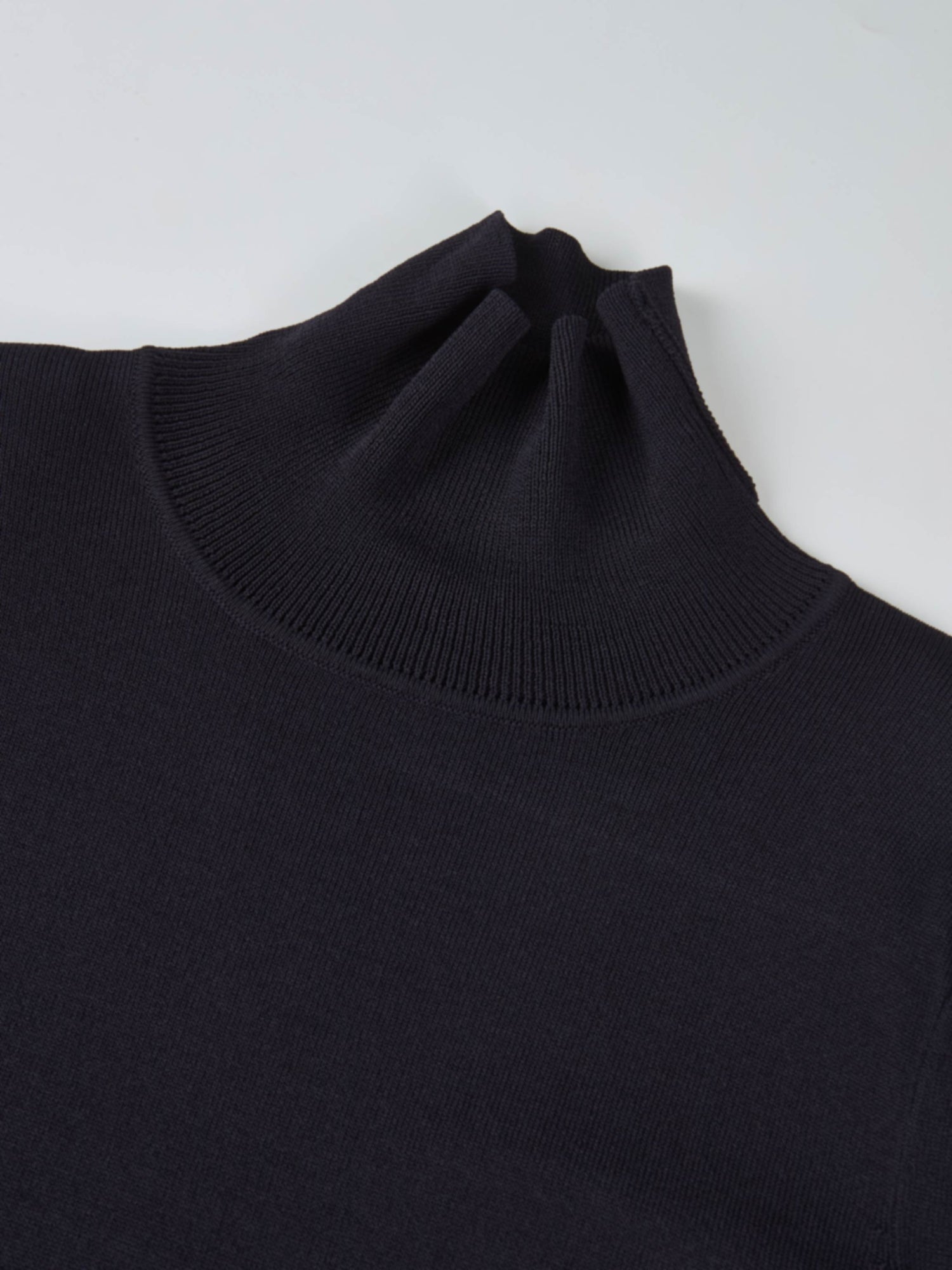 Shoulder Detail Turtleneck - Navy