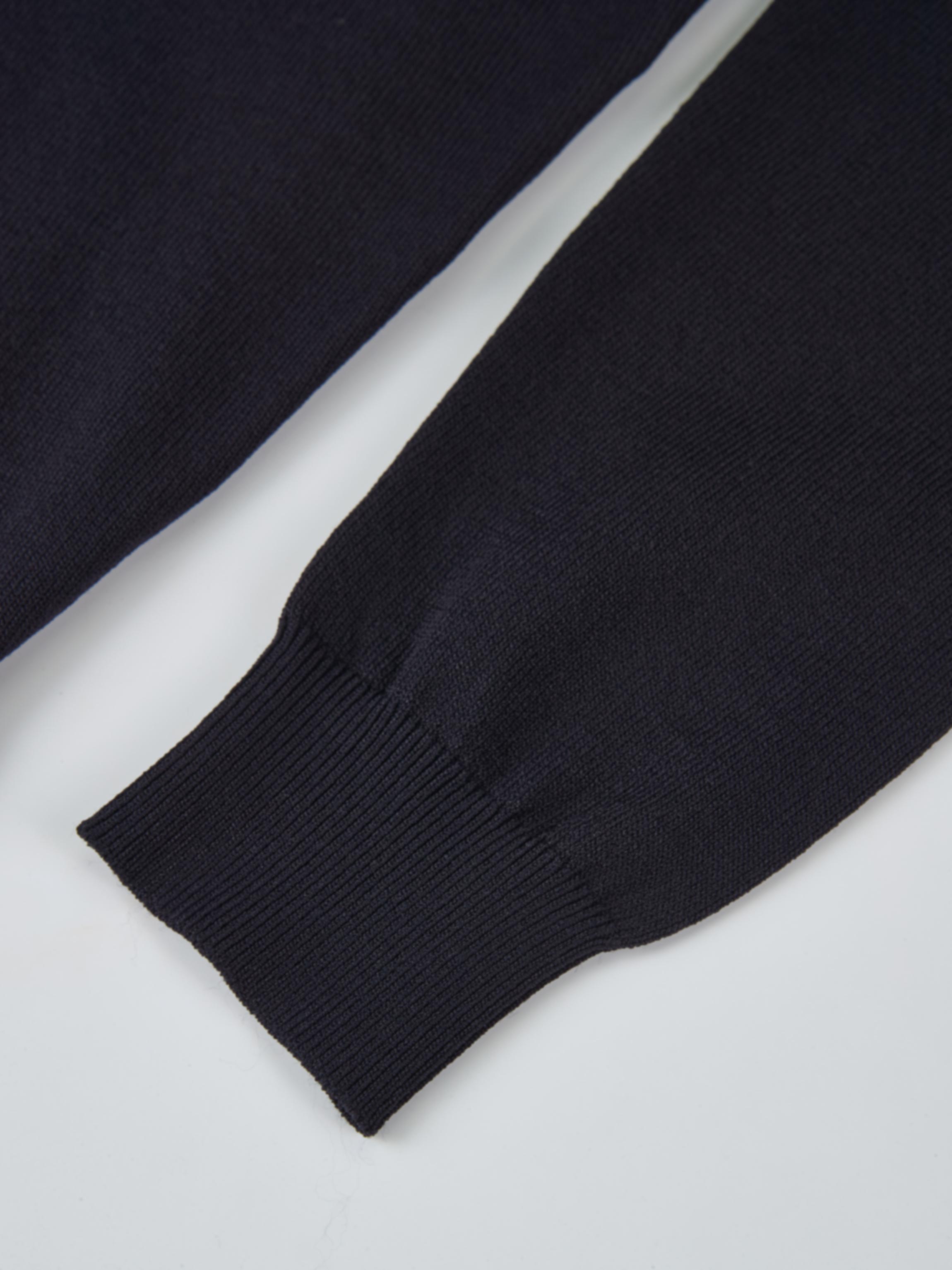 Shoulder Detail Turtleneck - Navy