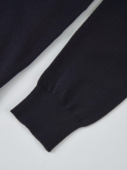 Shoulder Detail Turtleneck - Navy