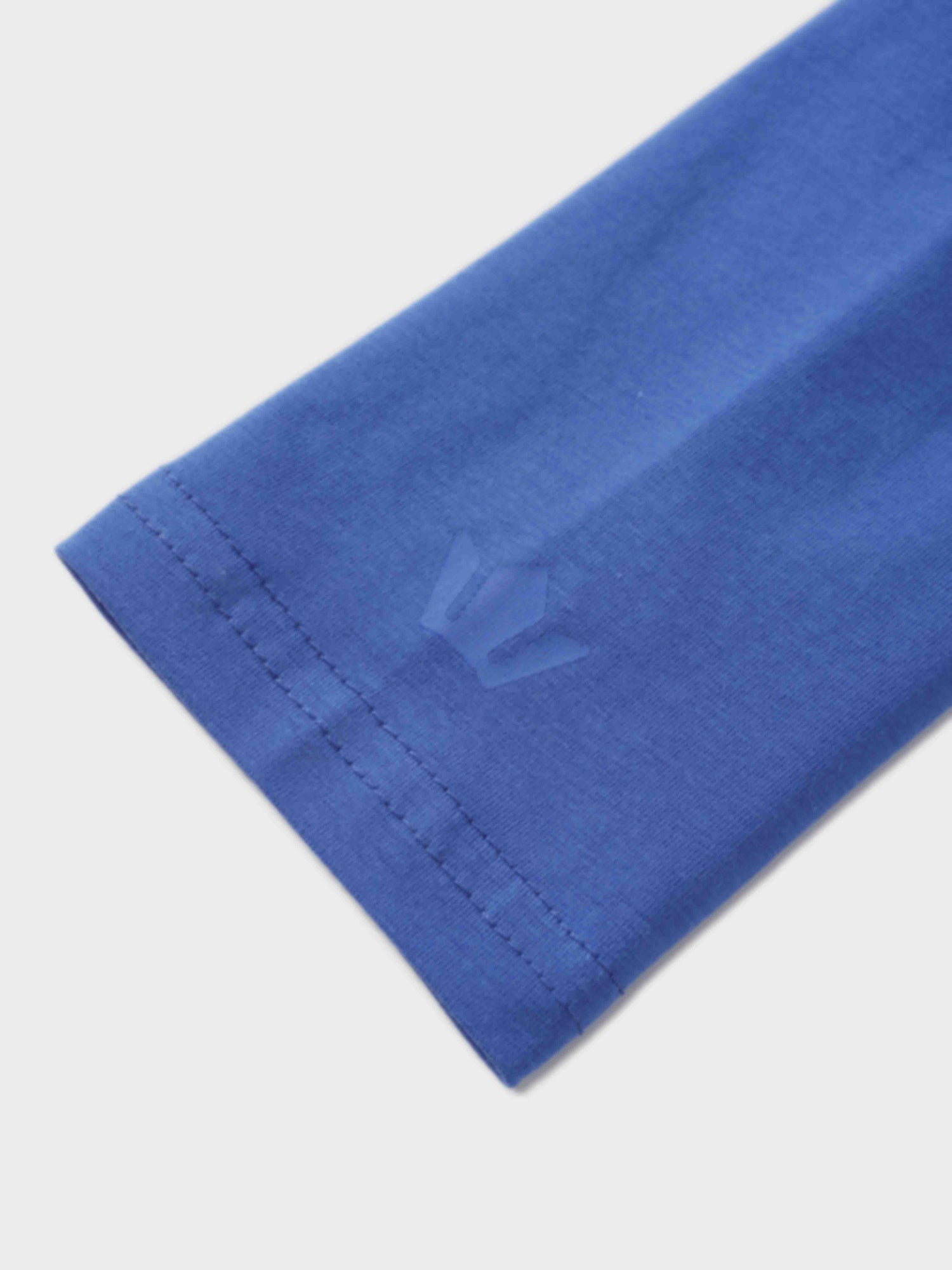 Oversized Rounded Hem T-Shirt-Cobalt Blue