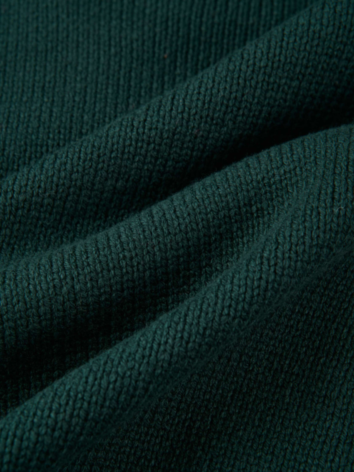 Front Cable Crop Turtleneck Sweater - Green