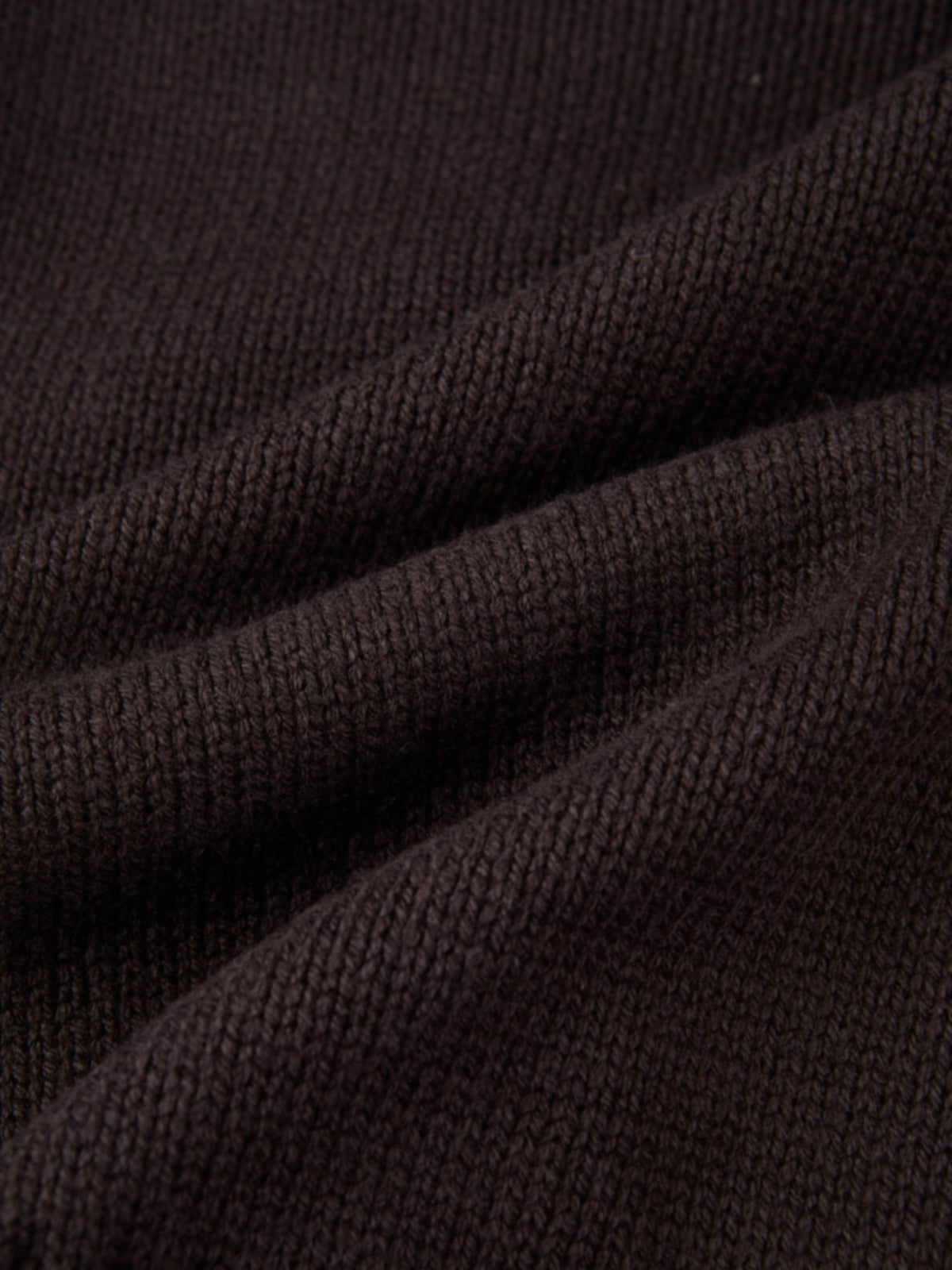 Front Cable Crop Turtleneck Sweater - Brown