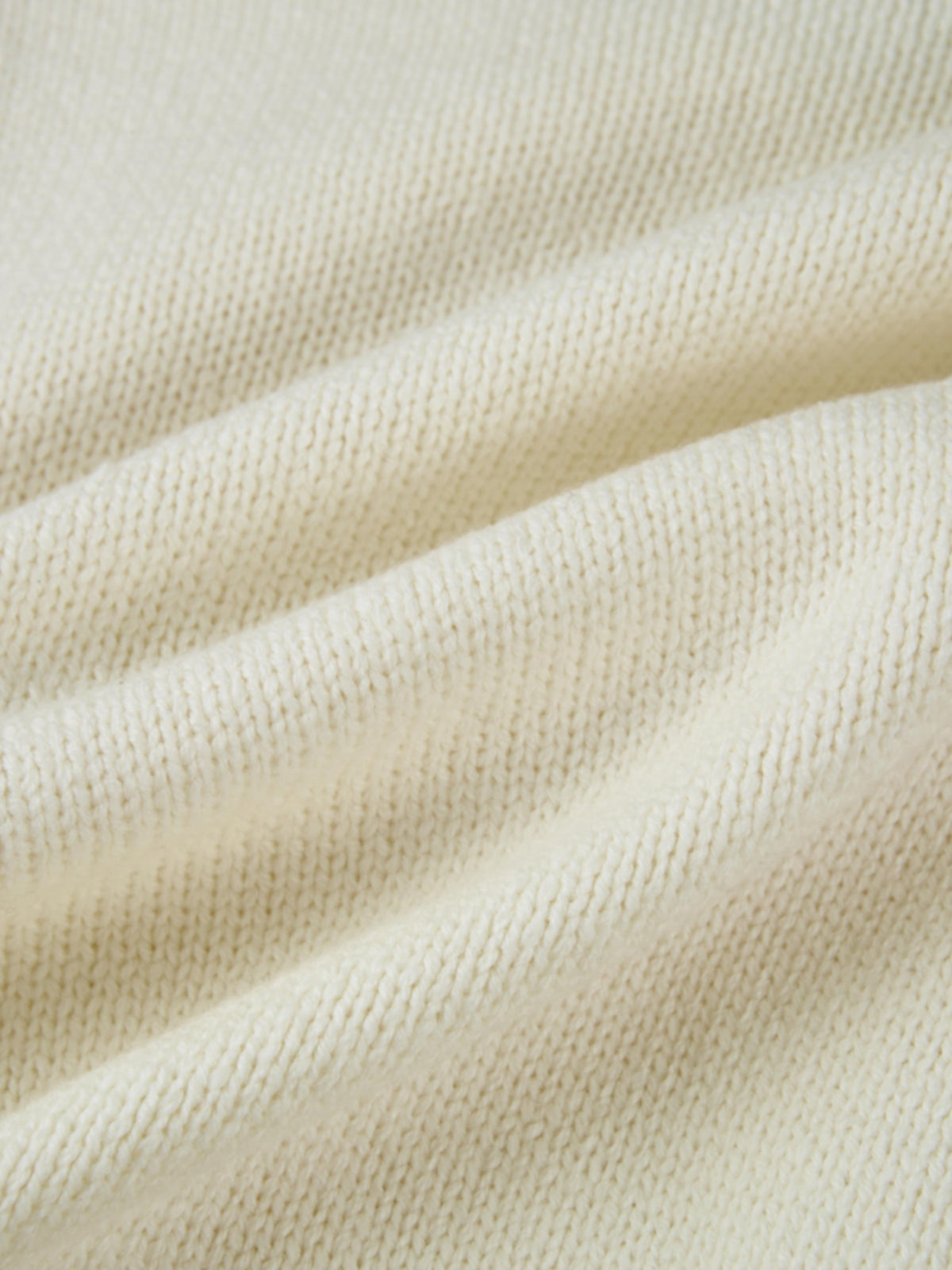 Front Cable Crop Turtleneck Sweater - Cream