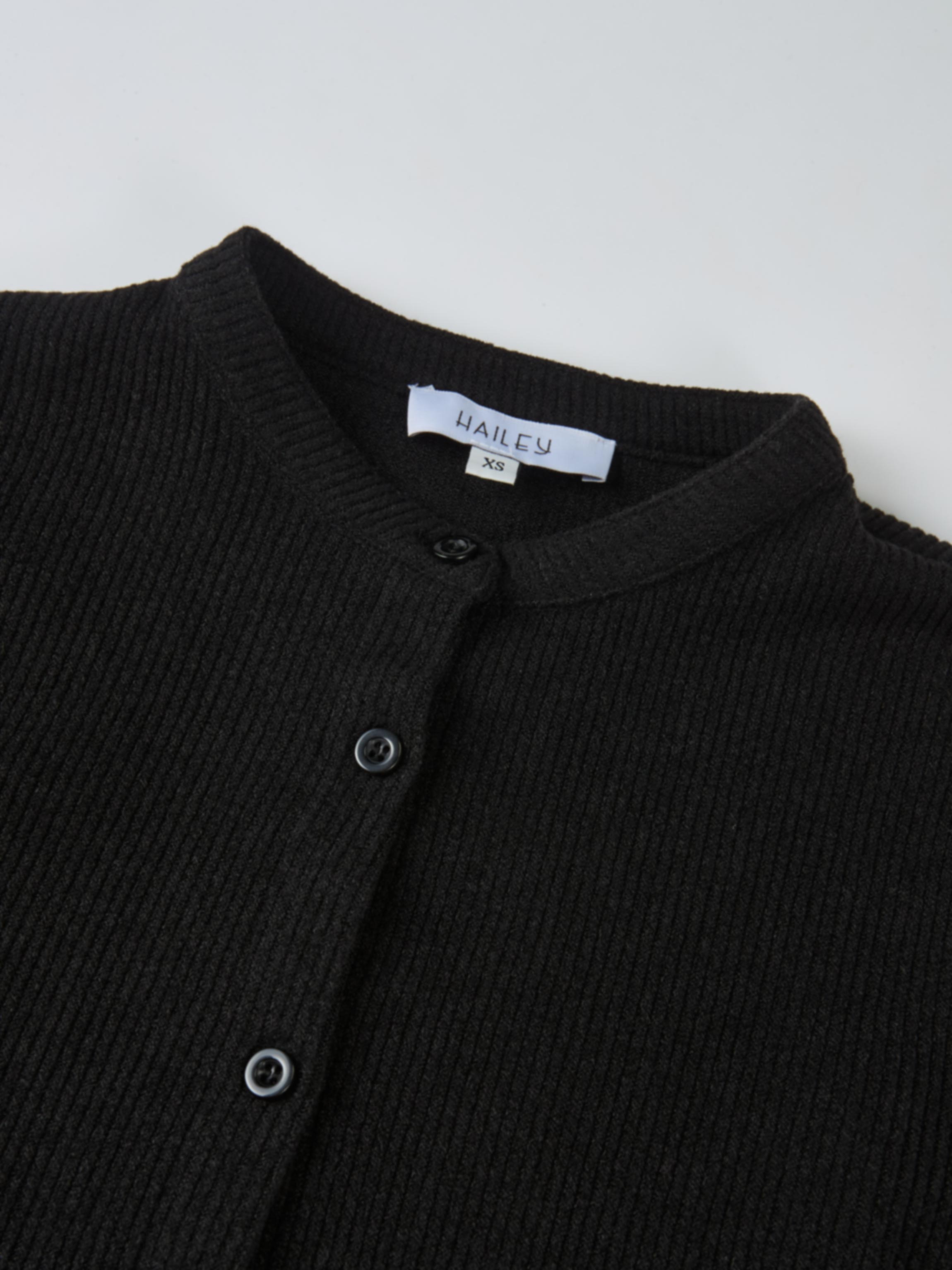 Soft Ribbed Shirtdress - Black