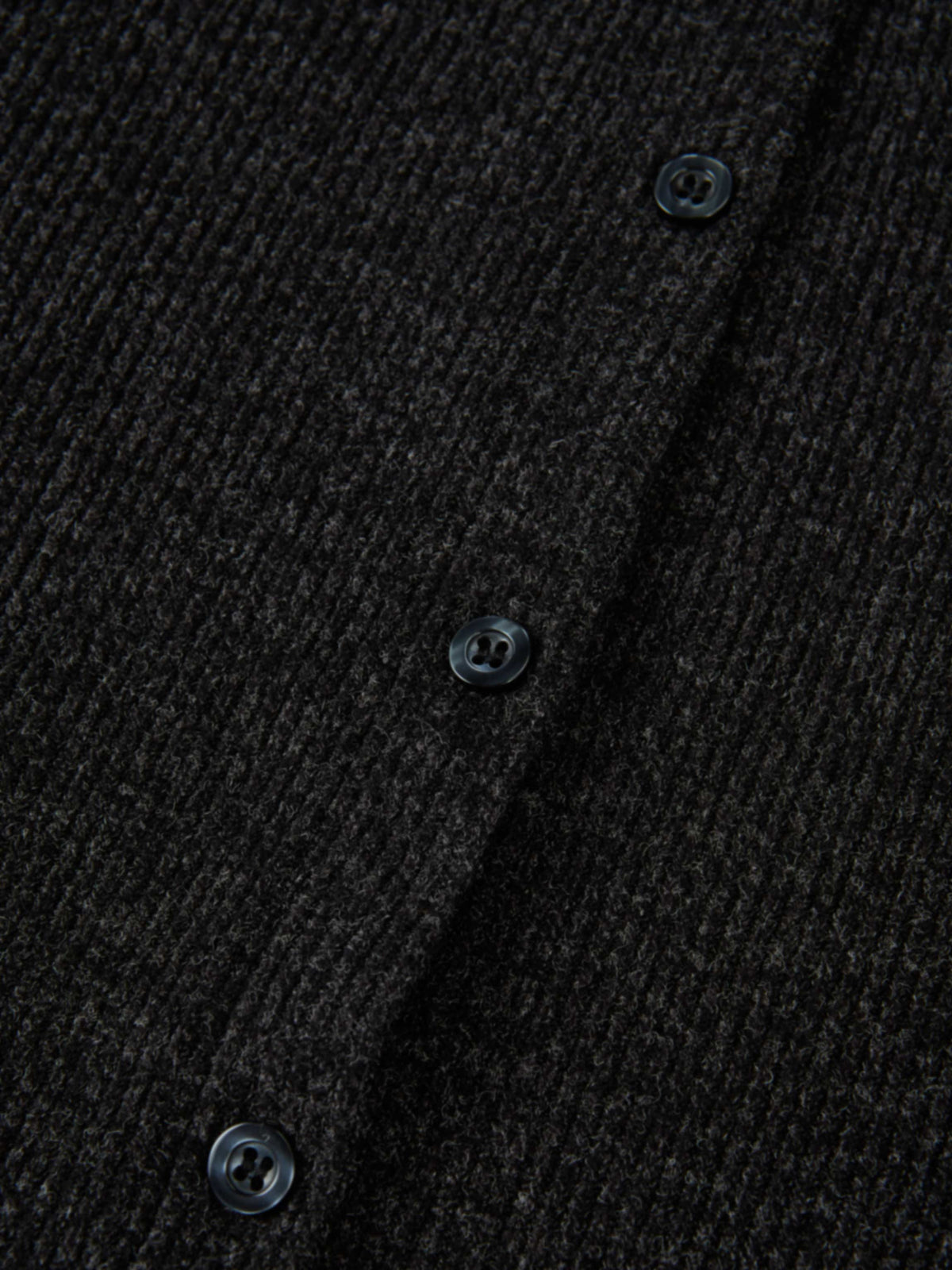 Soft Ribbed Shirtdress - Charcoal Grey