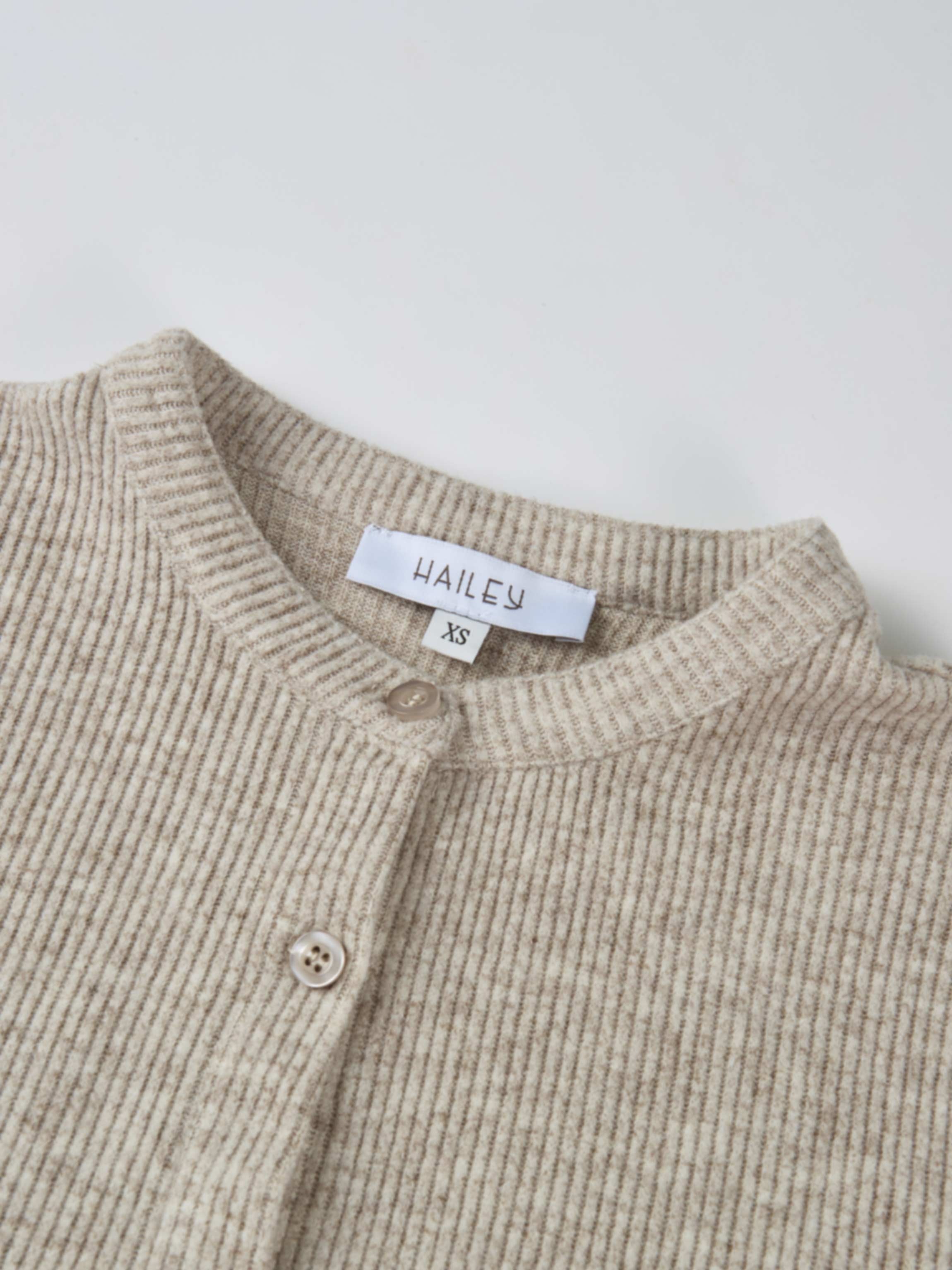 Soft Ribbed Shirtress - Oatmeal