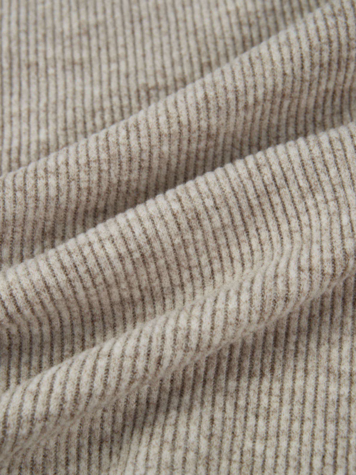 Soft Ribbed Shirtress - Oatmeal