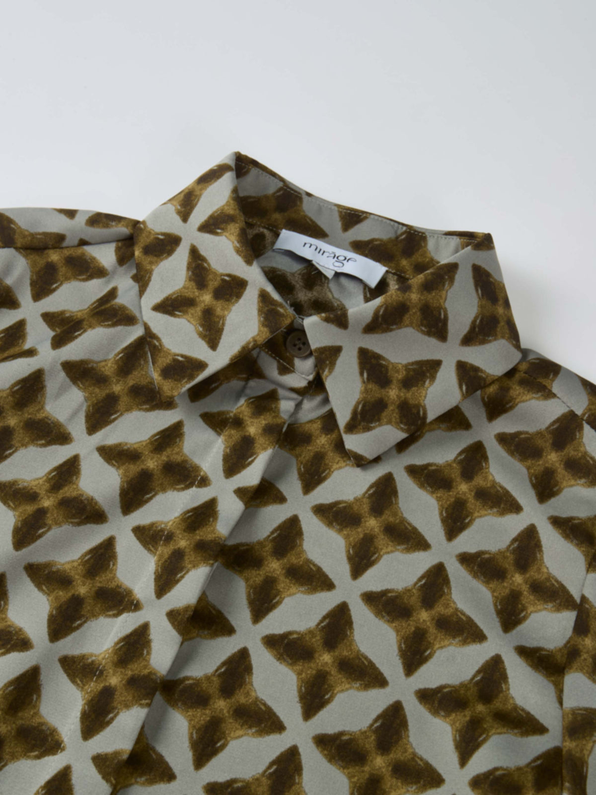 Basic Aline Belted Dress - Brown Sketch