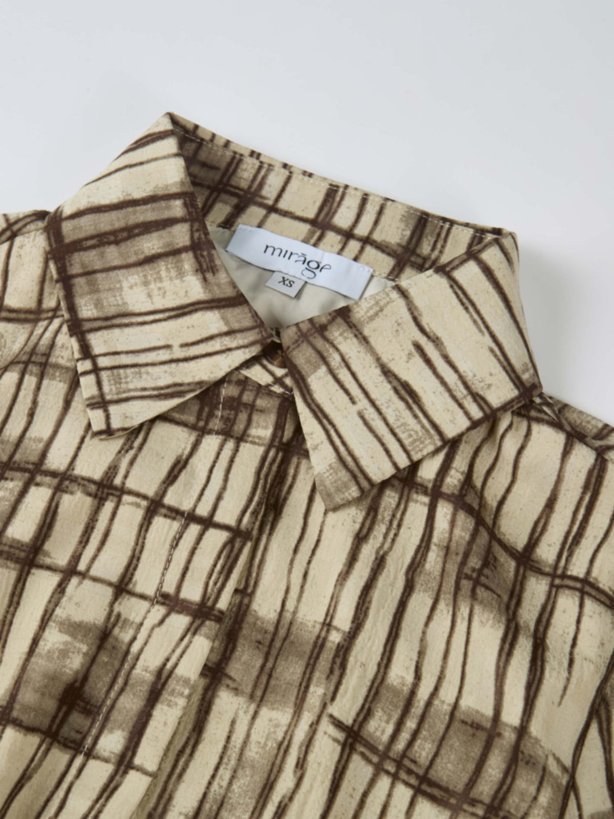 Basic Aline Belted Dress - Brown Sketch