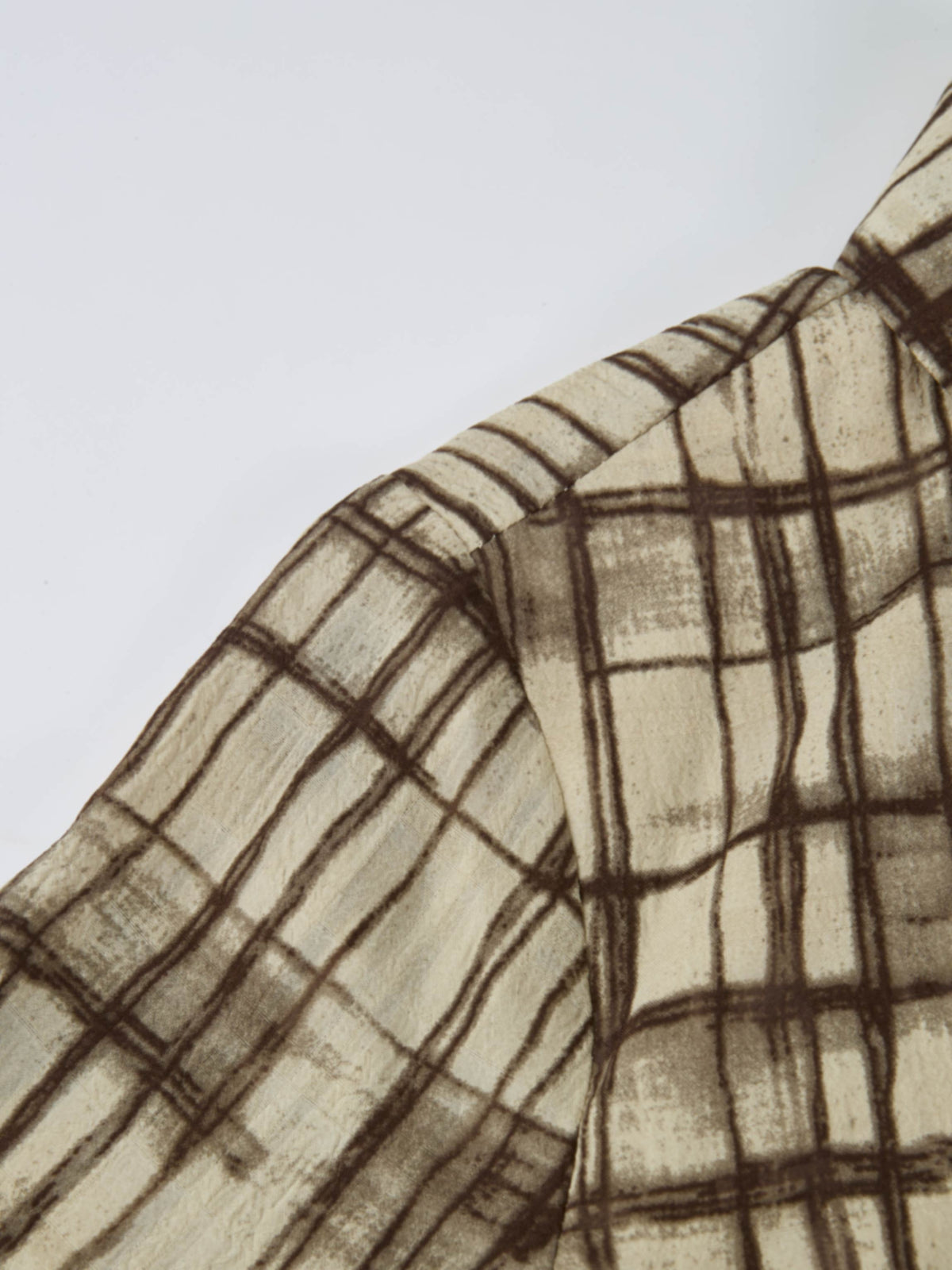 Basic Aline Belted Dress - Brown Sketch