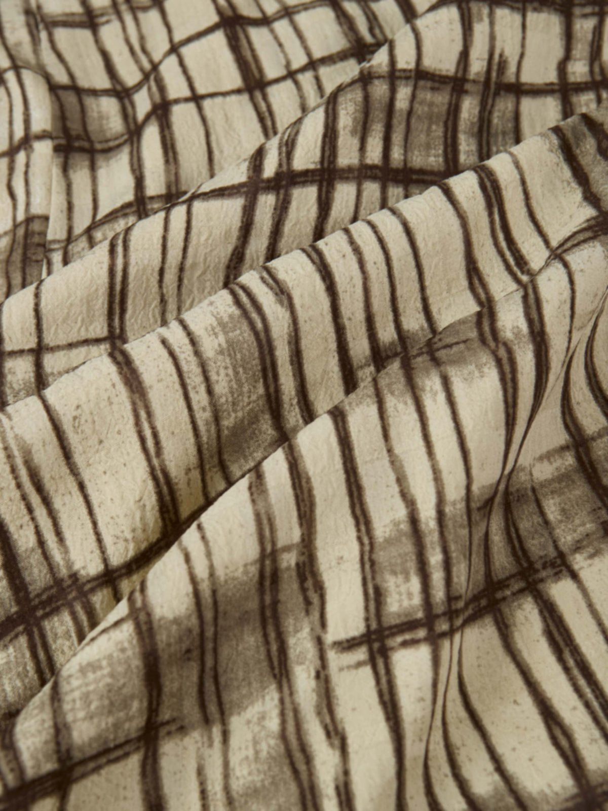 Basic Aline Belted Dress - Brown Sketch