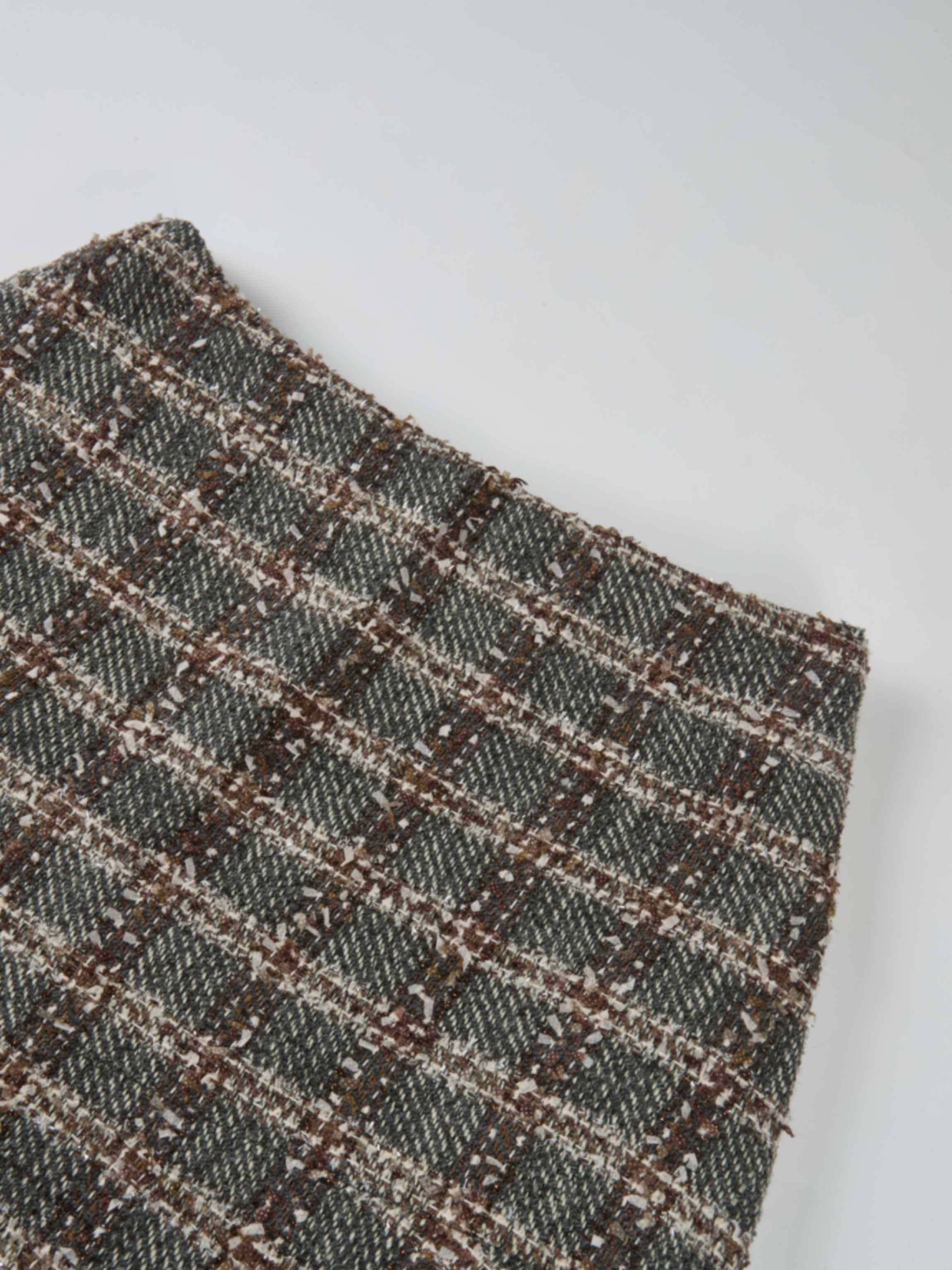 Boucle Yoke Circle Skirt - Grey