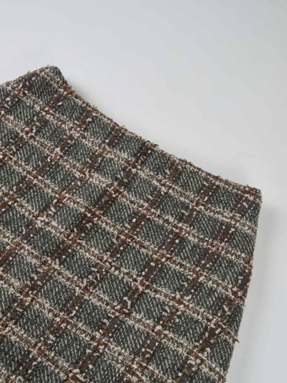 Boucle Yoke Circle Skirt - Grey