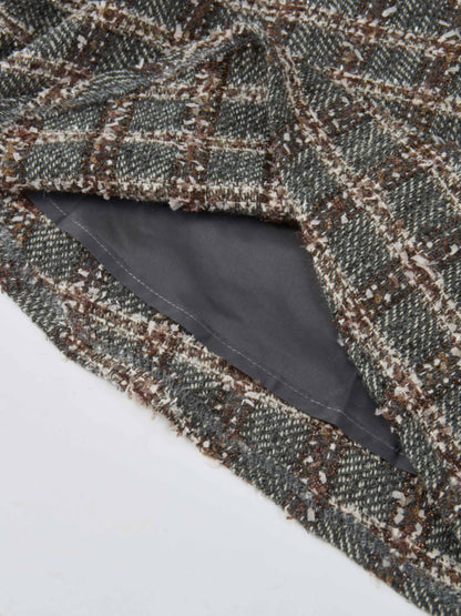 Boucle Yoke Circle Skirt - Grey