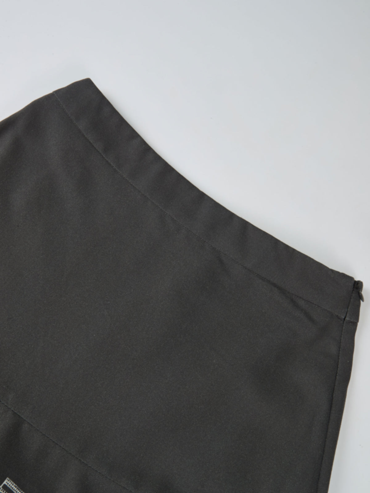 Printed Yoke Circle Skirt - Grey