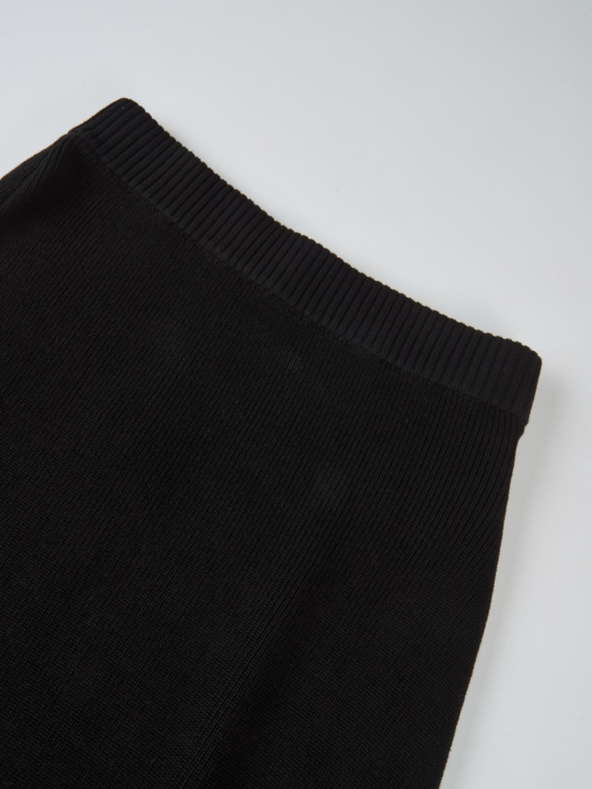 Knit A-Line Skirt - Black