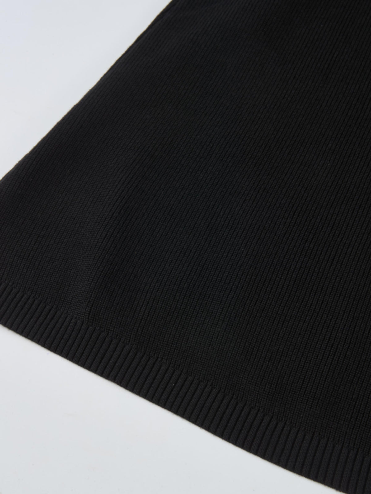 Knit A-Line Skirt - Black