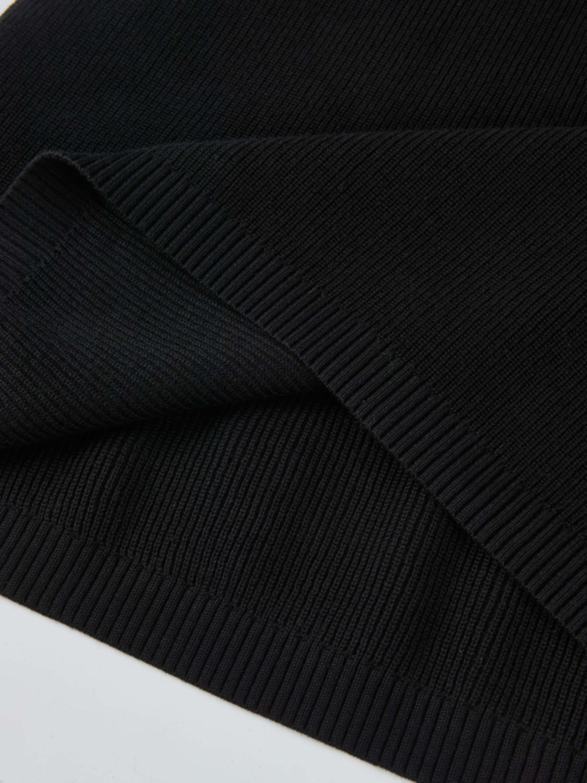 Knit A-Line Skirt - Black